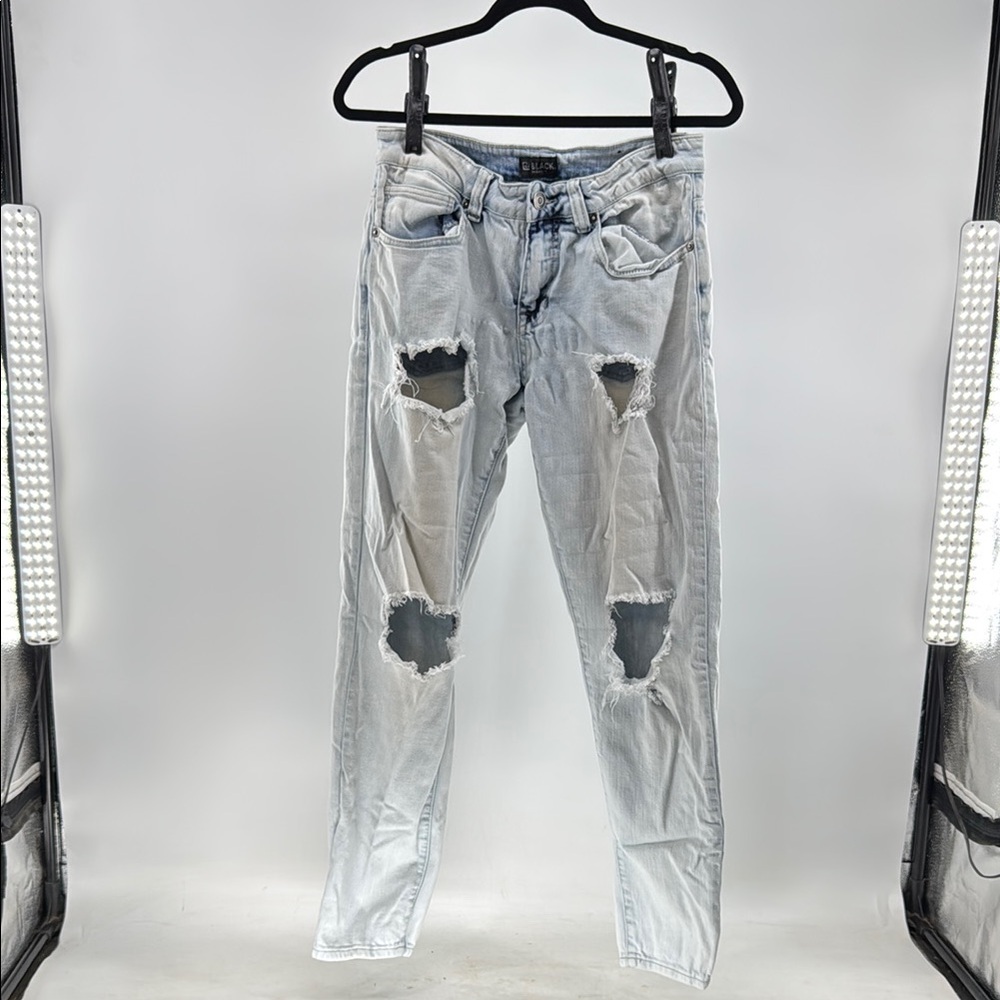 Black Brand Light Blue Ripped Skinny Jeans